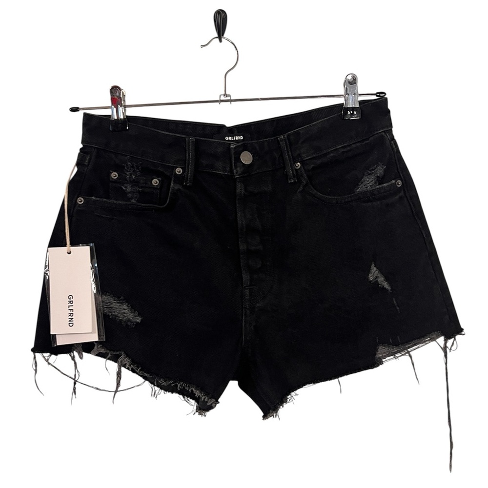 GRLFRND Helena Distressed Jean Shorts in moonlight dance NWT